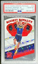 Michael Porter Jr 2018-19 Panini Crown Royale Rookie Royalty Red /75 PSA 10
