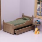 1:12th Scale Dolls House Miniature Vintage Single Bed Drawer Bedroom Furniture