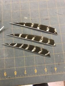 5" Left Wing Shield Natural Barred Feather Fletching, 25Pk Archery 🇺🇸