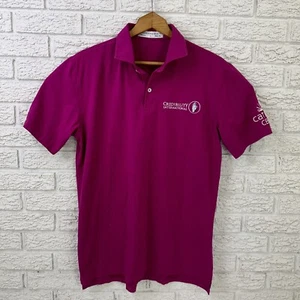 Holderness Bourne Tour Edition Pink Golf Polo Mens Size Large With Sponsorships - Picture 1 of 5