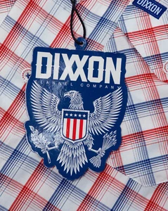 NWT Dixxon Flannel Amendment Red White Blue Plaid Short Sleeve Bamboo Shirt - Picture 1 of 8