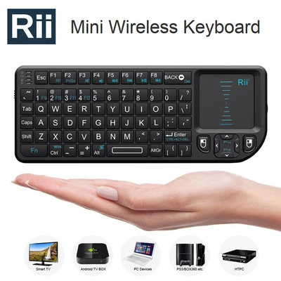 Rii X1 2.4Ghz Mini Wireless Keyboard Touchpad Smart TV Android TV Box PC - Image 1 of 4