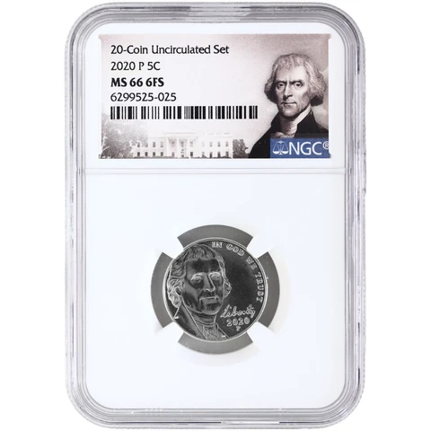 2020 P Jefferson Nickel NGC MS66FS Cover