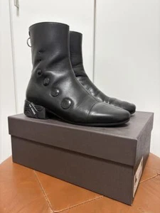 RAF SIMONS SOLARIS-21 HIGH Black EU 42 Shoes Leather Boots used with Box - Picture 1 of 8