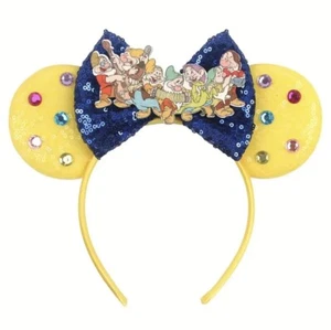 Sieben Zwerge Schneewittchen Minnie Stirnband mit Strass Neu - Bild 1 von 6