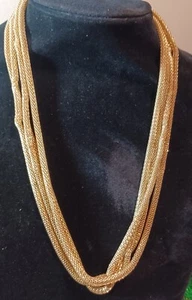 Vintage Chunky Snake Statement Necklace - Picture 1 of 4