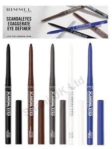 RIMMEL Scandal'Eyes Exaggerate 24Hr Eyeliner Eye Definer Pencil NEW *ALL SHADES* - Picture 1 of 29