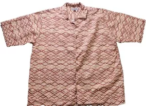 Stacy Adams Herren Leinenmischung kurzärmelig Knopfleiste Shirt 3XL braun Ernte - Bild 1 von 6