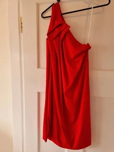 CALVIN KLEIN - One shoulder red dress - Picture 1 of 2
