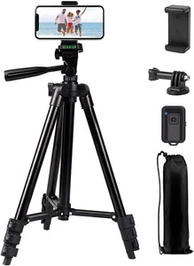 Phone Tripod LINKCOOL 42" Aluminum Lightweight Portable Camera Tripod Iphone - Picture 1 of 7
