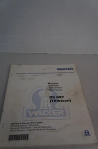 Wacker BS60Y Jumping Jack Rammeer Parts Catalog Owner Operator Maintence - Picture 1 of 4