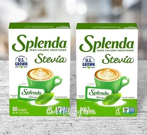 2 SPLENDA Naturals Stevia Sweetener, 80ct packets – Zero Calorie - Picture 1 of 2