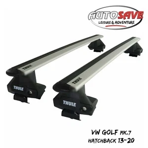 Thule Alu silber WingBar Evo Dachträger Set passend für VW Golf Mk.7 Schrägheck 13-20 - Bild 1 von 1