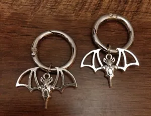 Silvery Bat Boot Charms, Bag & Keychain Pendant, Gothic Boot Charms, Punk... - Picture 1 of 6