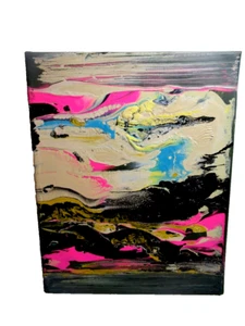 quadri astratti su tela originali firmati musk yai art 8x10 pronti da appendere 1oa - Foto 1 di 6