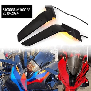 For BMW S1000RR M1000RR 2019-2024 Wind Mirror Rear View Mirrors with light - Picture 1 of 7