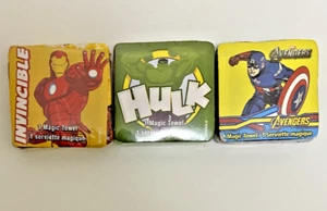IRON MAN HULK CAPITÁN AMERICA Lote de 3 Toallas Mágicas 100% Algodón 11.75" X 11.75" - Imagen 1 de 1