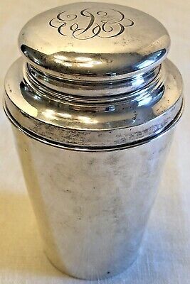 Antique Vintage William Wise & Son Antique Solid Sterling Silver Cocktail Shaker • 232.59$