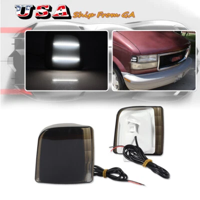 For 1995-2005 Chevrolet Astro Safari Smoked White LED Parking Corner Lights Set - Image 1 of 4