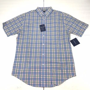 Camisa Croft & Barrow Para Hombres Fácil Cuidado Azul A Cuadros Tejido Cuidado Abotonada Talla S Nueva con Etiquetas - Imagen 1 de 9