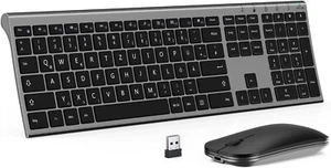 Ensemble clavier et souris ordinateur sans fil PC 2,4 GHz silencieux ergonomique B231 - Photo 1/7