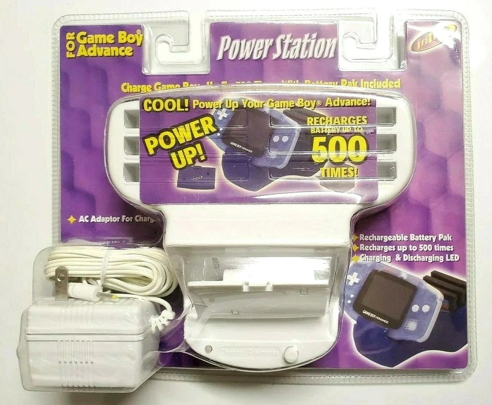  Batería recargable Intec Power Station blanca Game Boy Advance Foto 1 de 3
