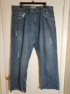Jordan Craig 100% Cotton Men's Straight Fit Blue Distressed Jeans Size 40x32 - Picture 1 of 24