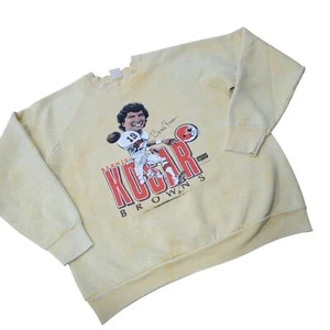Vintage 1987 Bernie Kosar Cleveland Brown's Sweatshirt  Caricature - Picture 1 of 7