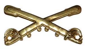 American Civil War Confederate Or Union Metal Cavalry Hat Or Kepi Badge 9x4cms - Picture 1 of 2