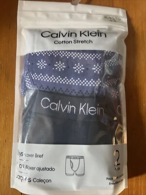 Calvin Klein BOYS cotton stretch boxer briefs 2 pairs SIZE XL 16/18 - Image 1 of 4