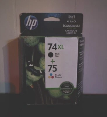HP Ink 74XL Black+75 Tri-Color Ink for HP PRINTER - Изображение 1 из 4
