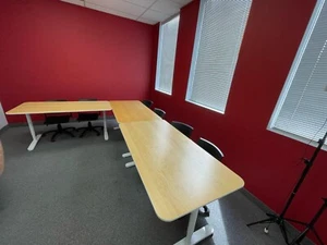 Bekant Ikea Table - Solid Wood with White Trim - Sit/Stand - Picture 1 of 8