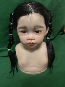 30inch Painted Reborn Baby Doll Toddler Girl DIY Hand-Rooted Black Hair Kit Gift - Picture 1 of 8