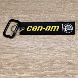 Can-Am BRP Keychain UTV ATV Off Road Motorcycle Double Sided Key Fob w Carabiner - Bild 1 von 2