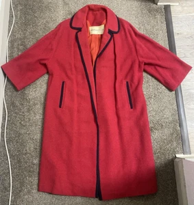 Vintage I.Magnin & Co. by Stroock Women's Red Trench Coat - Picture 1 of 6
