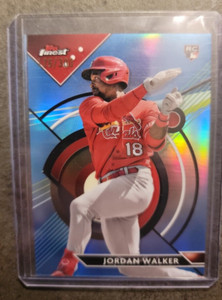 Jordan Walker 2023 Topps Finest #60 SKY BLUE REFRACTOR RC Rookie Card #126 /300