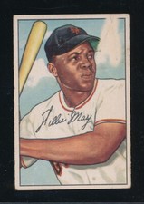 1952 Bowman Willie Mays #218 - Giants - VgEx w/erased pen - D1755