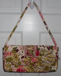 Vera Bradley Knot Just A Clutch “MAKE ME BLUSH” Purse Pinks Greens Purple Floral - Picture 1 of 12