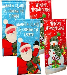 Vlies-Laminatbanner zum Thema Weihnachten: Weihnachtsmann & Schneemann (4 Banner) - Bild 1 von 3