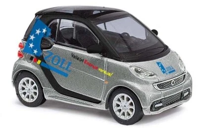 Spur H0 1:87 Busch 46216 Smart Coupé »ZOLL« Argento, Nuovo OVP - Immagine 1 di 2