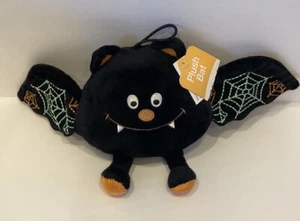 NWT American Greetings Black & Orange Hanging Bat Plush Halloween Stuffed Animal - Picture 1 of 2