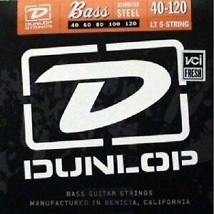 Dunlop - DBS40120 - Light Stainless Steel Bass Guitar 5 String Set - .040-.120