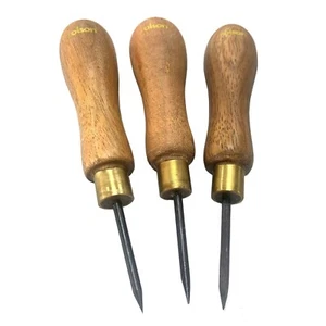 3pc Bradawl Set Wooden Handle Carpenters Choice - Picture 1 of 2