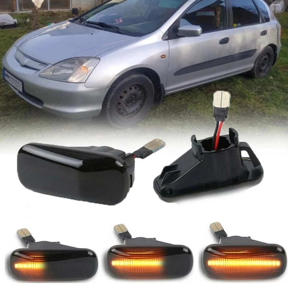 Dynamc Amber LED Side Marker Blinker Light For Honda Acura RSX Integra Civic EP3 Foto 1 de 4