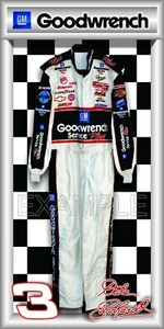 DALE EARNHARDT SR NASCAR 3 GOODWRENCH FIRESUIT REPLICA REMAKE PRINTED PROP MURAL - Picture 1 of 1