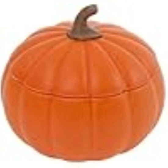 Boston International Pumpkin Diah con tazón para servir tapas y almacenamiento naranja pequeño Foto 1 de 1