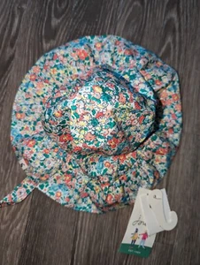 Joules Kids Hat Age 2-4 Years Sun Hat Girls Floral Floppy New Tags - Picture 1 of 13