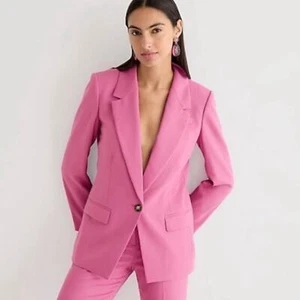 Neu mit Etikett J. Crew Willa Blazer rosa italienische Stadtwollmischung - Bild 1 von 8