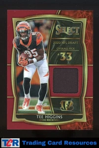 2020 Panini Select #DS-THI Tee Higgins Draft Selections Memorabilia Prizm Red - Picture 1 of 2