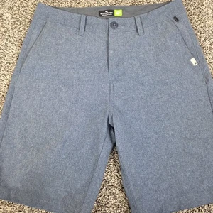 Quicksilver Amphibian Hybrid Shorts Blue Mens 29 (30) Stretch Chino Dry Flight - Picture 1 of 12
